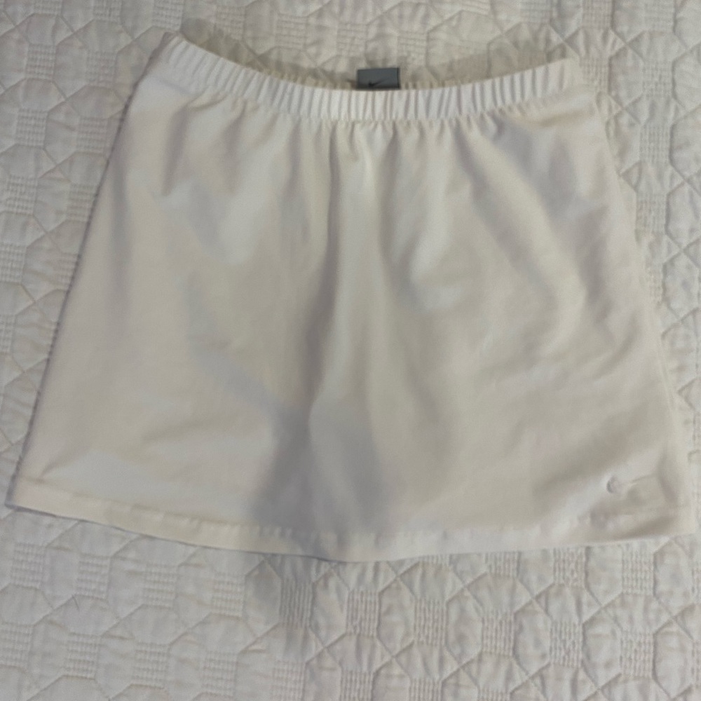 white nike skirt with built in shorts